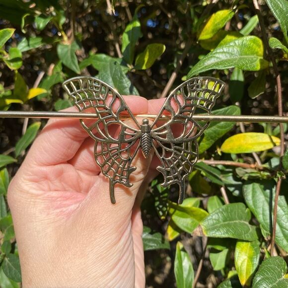 Cottagecore Butterfly Gold Tone  Hair accessory with matching hair hair … - Picture 3 of 6